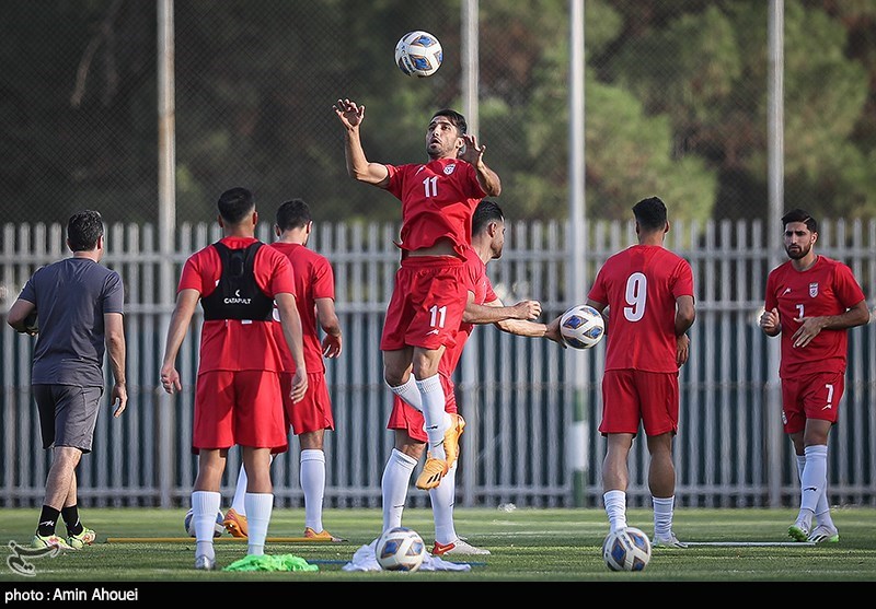 تمرین تیم ملی قبل از بازی با مصر